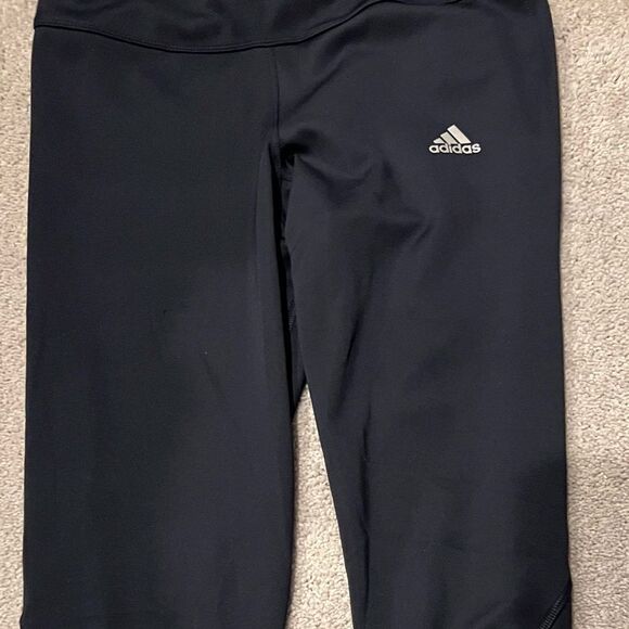 Adidas Climacool Blue mesh Tights with Ankle zipper &  back  zip pocket . - Picture 1 of 12